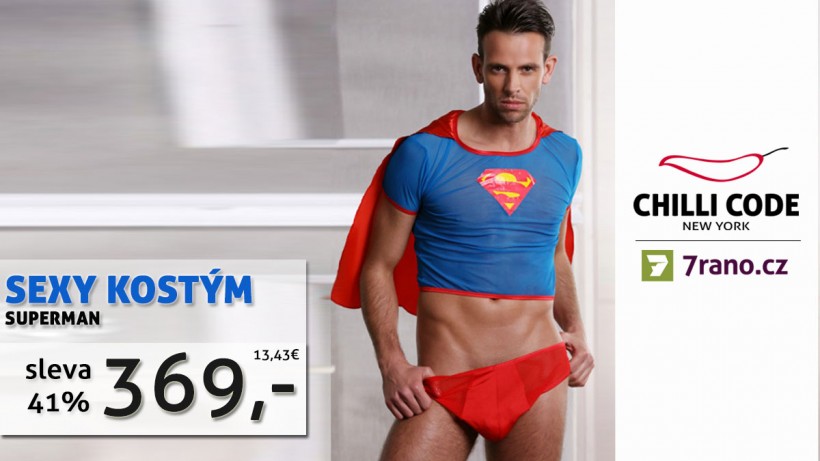 Aktuální akce - Pánský kostýmek Superman se slevou 41%